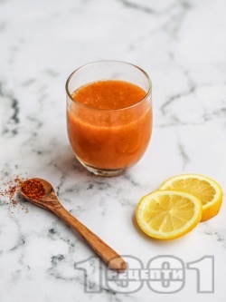 Освежаващ сок с портокал, грейпфрут, краставица и лимон - снимка на рецептата